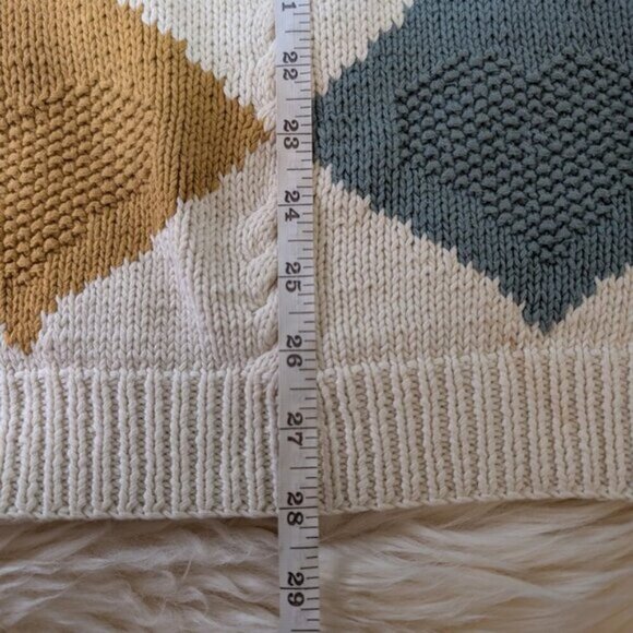 Jaeger Cotton Knit Geometric Made in Great Britain Sweater Size Large - Picture 7 of 11